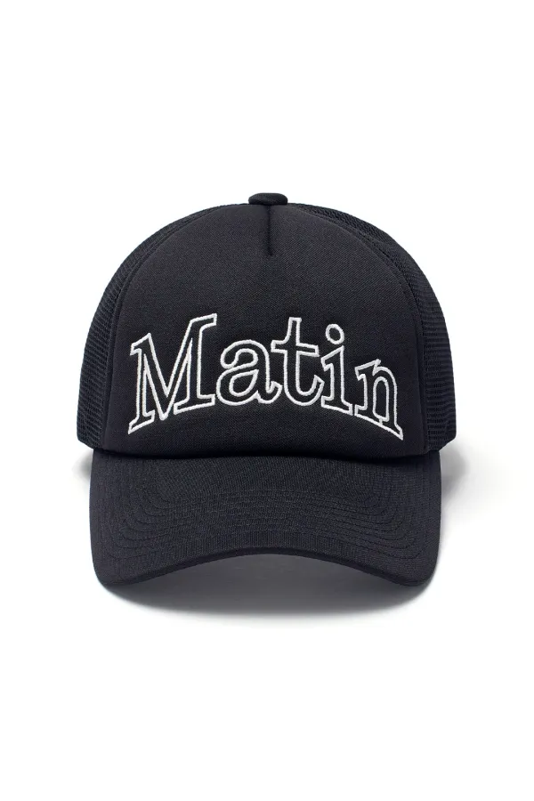 MATIN MESH TRUCKER BALL CAP IN BLACK