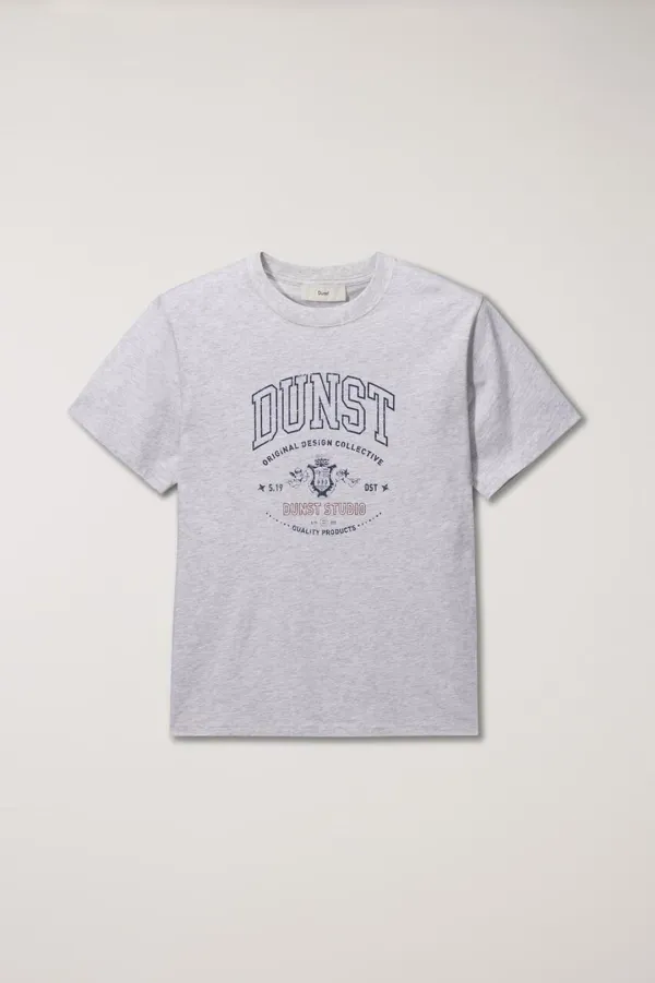 UNISEX CUPID ARCH LOGO T-SHIRT LIGHT MELANGE GREY_UDTS5B129G1