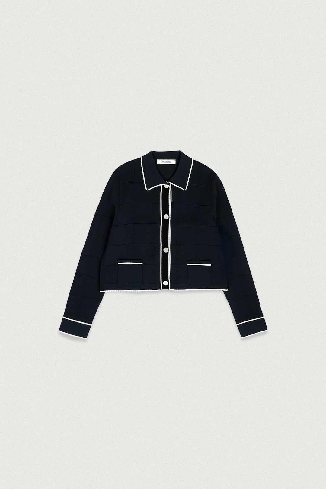샤드라마 TRIMING SINGLE KNIT JACKET 상품 이미지 1