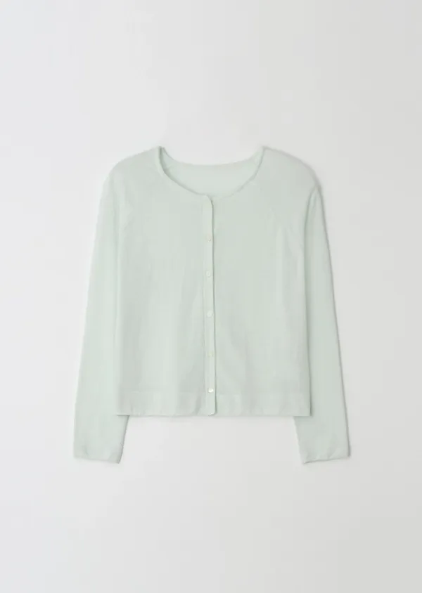 cotton blended knit cardigan-mint