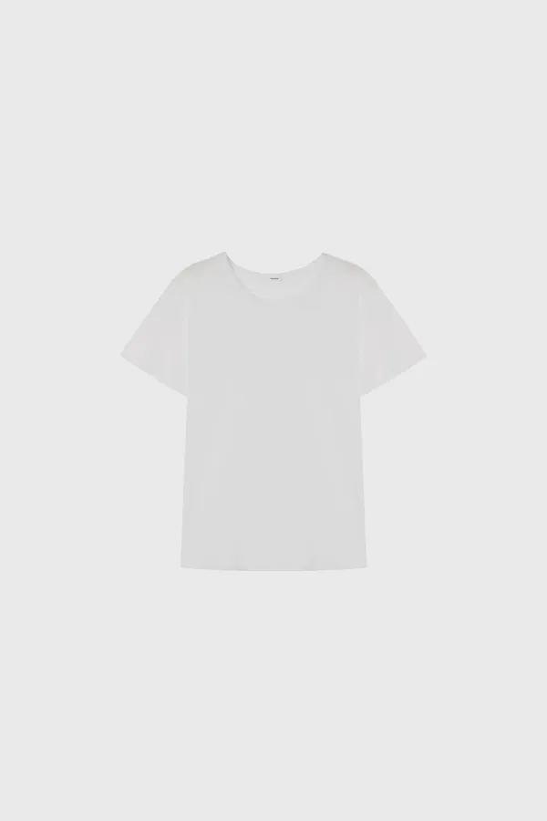 Clean short sleeve t-shirt (white / beige / dark gray)