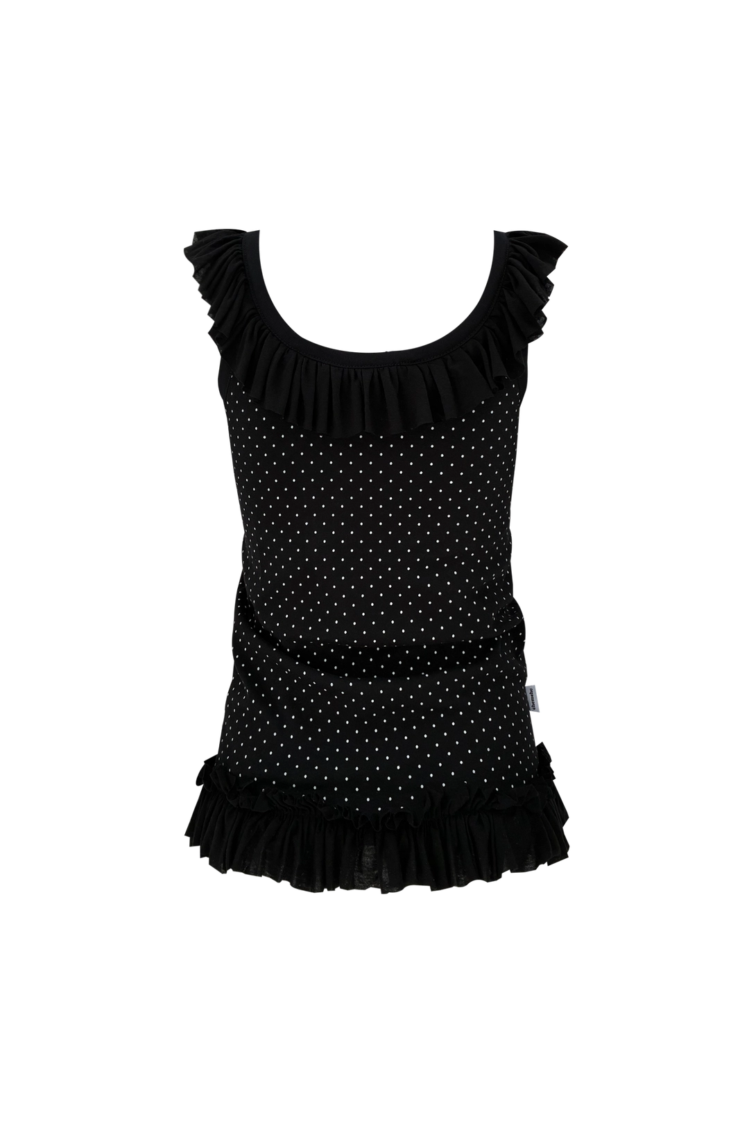 체메씨 FRILLY SLEEVELESS (BLACK DOT) 상품 이미지 3