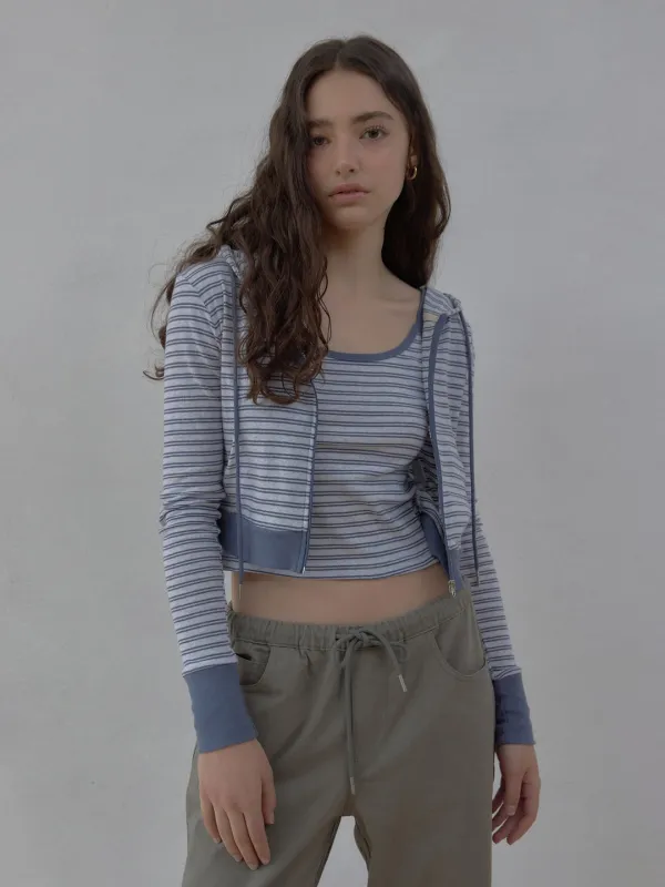 stripe hoodie (blue)