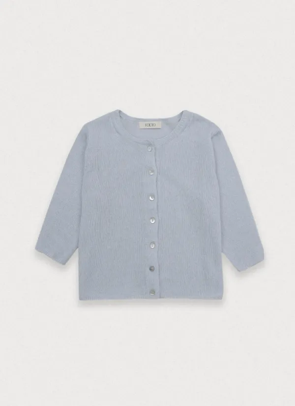 Heart paper cardigan - mute blue [2nd]