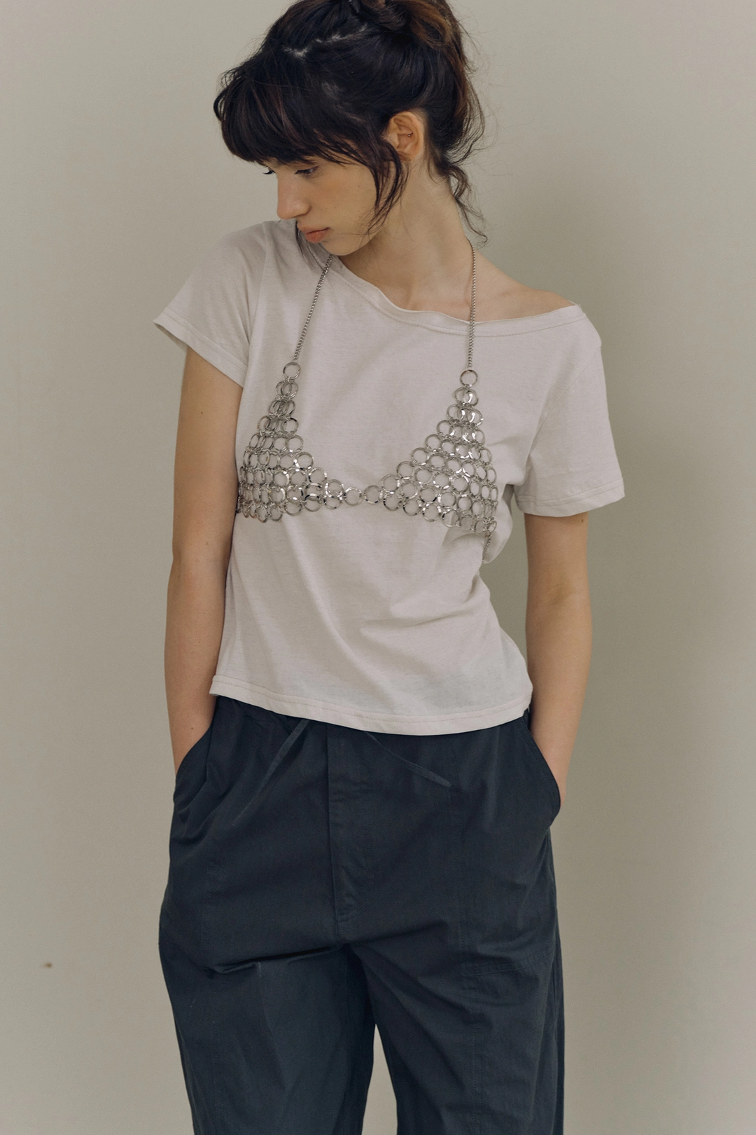 포지프레클즈 Off Tag T-Shirts_Taupe Cream 상품 이미지 2
