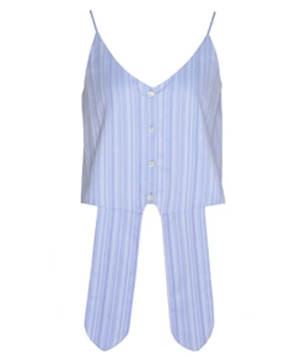 MUELLE BLUE STRIPE JACQUARD TOP