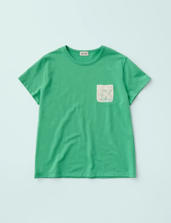 Lace Pocket T-shirt (Green)