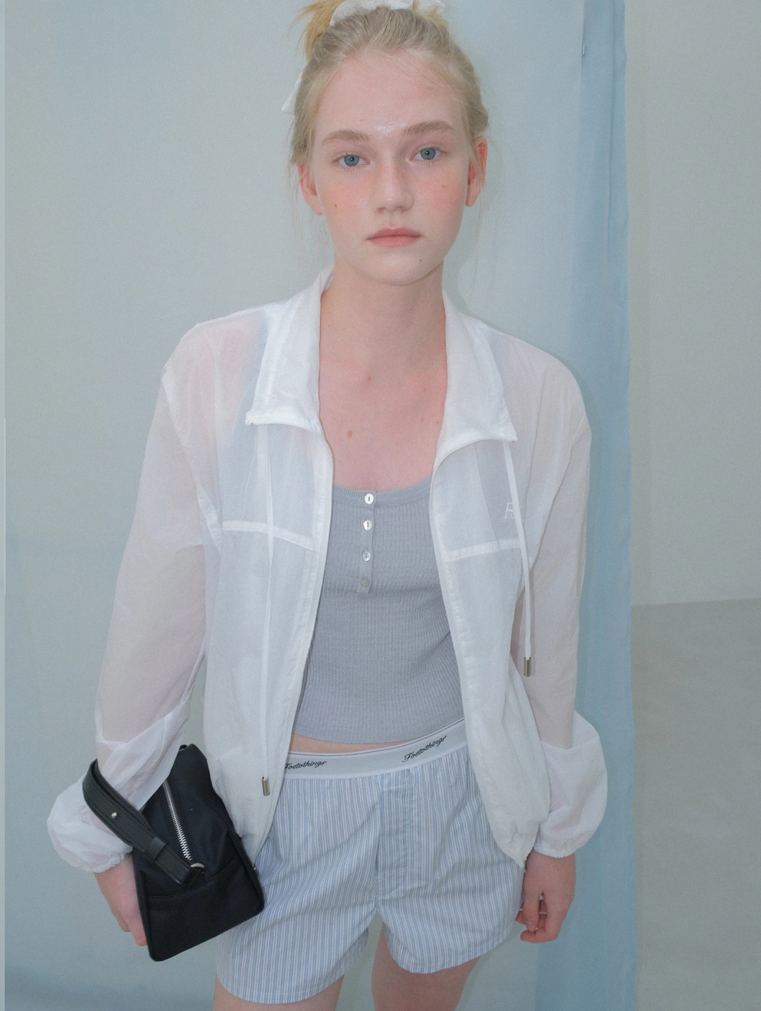 포에토 Ro button knit sleeveless - silver grey 상품 이미지 2