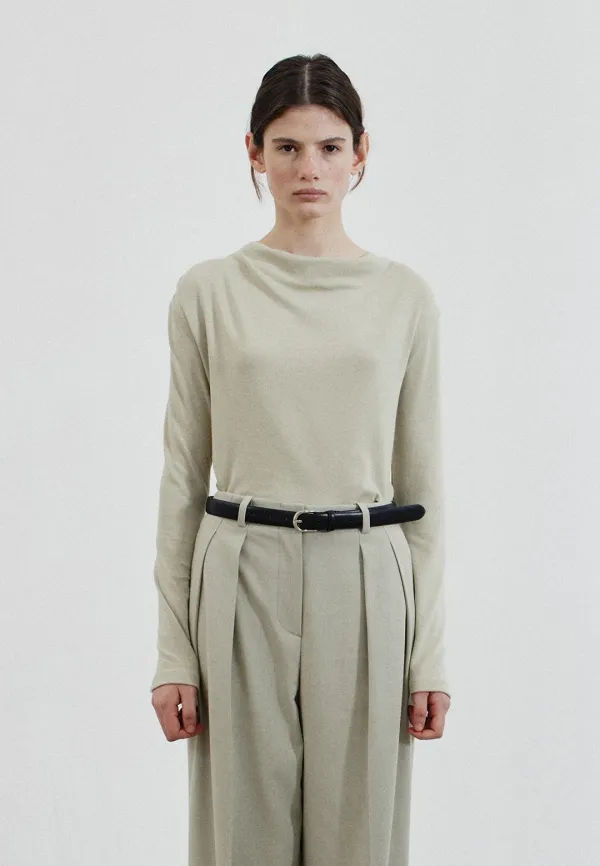 COWL DRAPE T-SHIRT - MINT