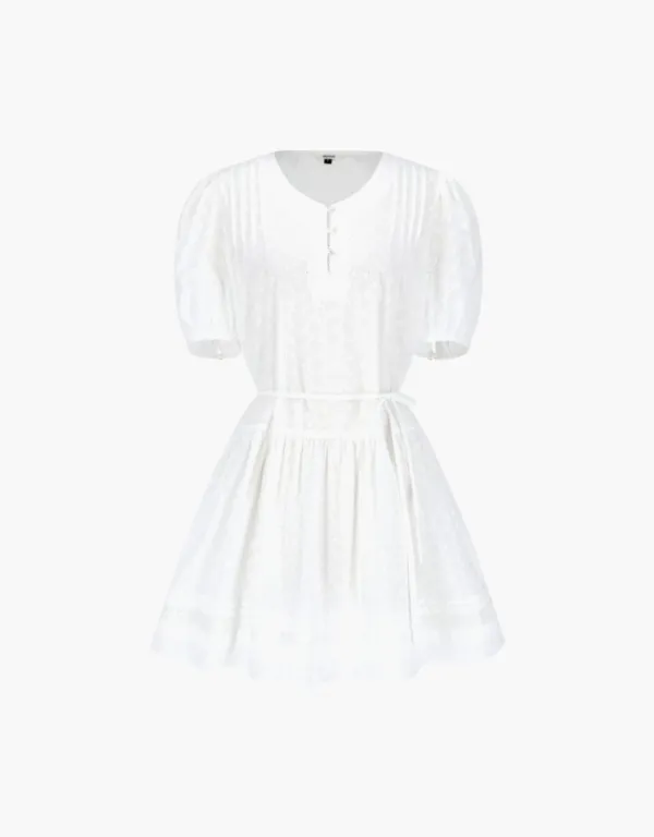 lace mini one-piece - white