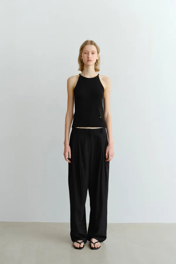 HALTER KNIT TOP_BLACK_OE2C2CKV40BKA