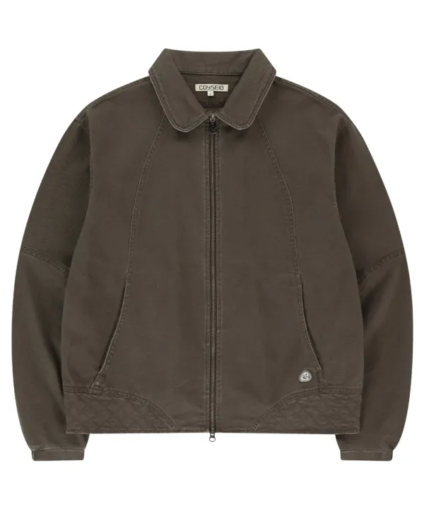 ROUND COLLAR STITCH JACKET COCOA