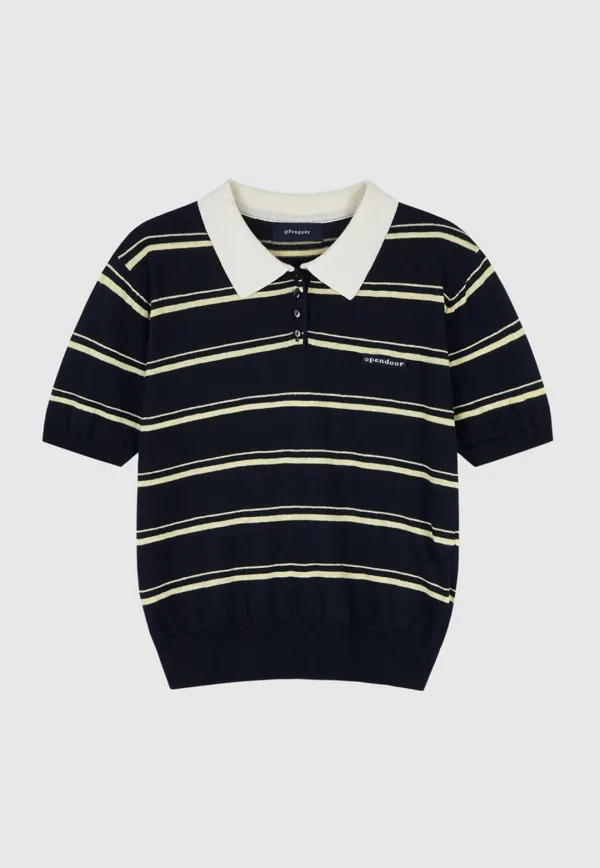 [2차 리오더] summer stripe knit navy