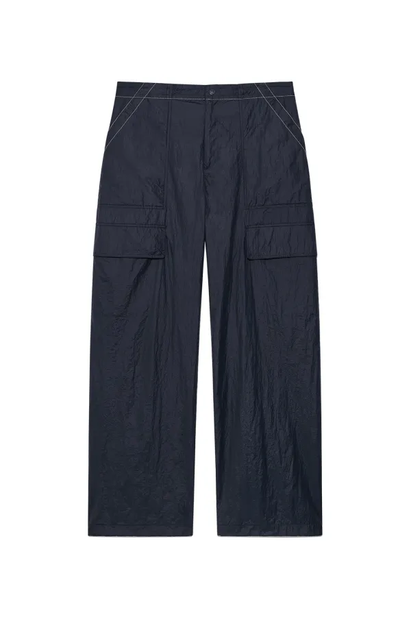 STITCH POINT NYLON PANTS FOR MEN IN NAVY