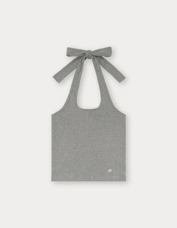 Halter Pendant Sleeveless - Grey