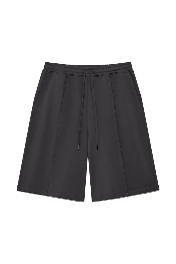 BANDING BERMUDA SWEATPANTS FOR MEN IN CHARCOAL