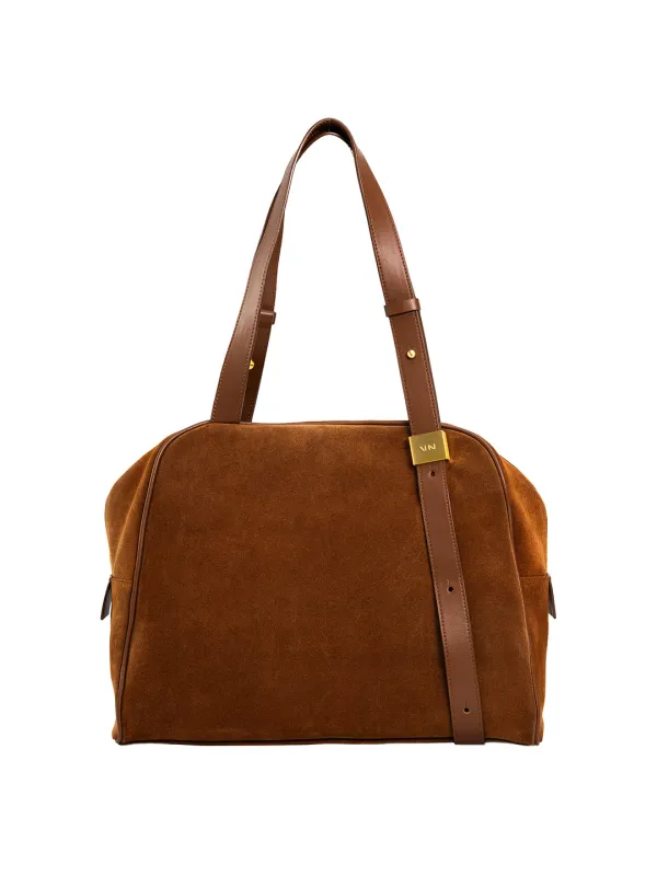 [LAST CHANCE] Midnight Boston Bag_Suede Brown