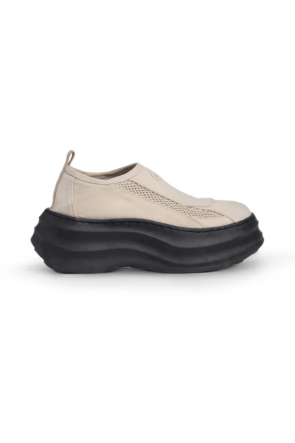 DEINET FLATFORM SNEAKERS IN BEIGE