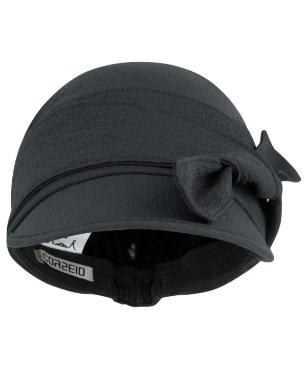 RIBBON TIE CAP CHARCOAL