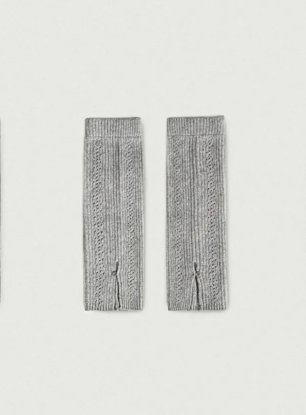 Fico Pointelle Wool Knit Leg Warmer_Melange Grey [10월 말 순차 배송]