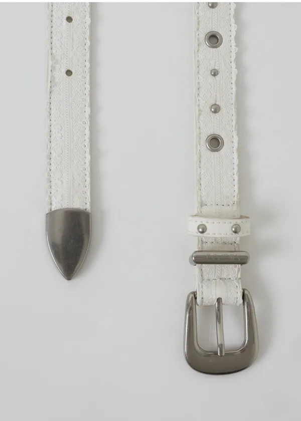  [25-36]  Rubina Western Lace-Leather Belt  루비나 웨스턴 레이스-레더 벨트 (봄-여름-가을-겨울-레이스-레더-웨스턴-4계절-코디아이템-벨트-빅사이즈-자체제작) 