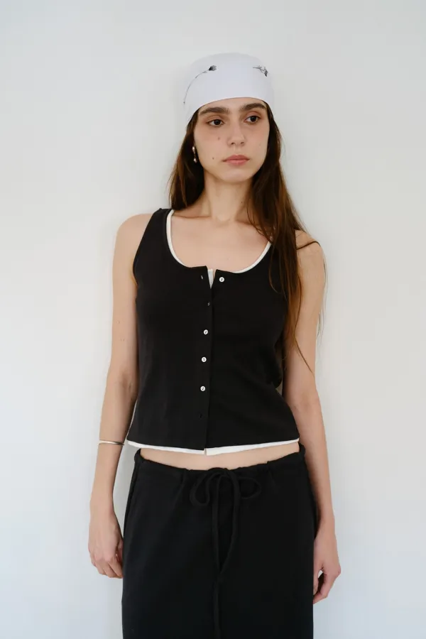 Bake Button Sleeveless_Black