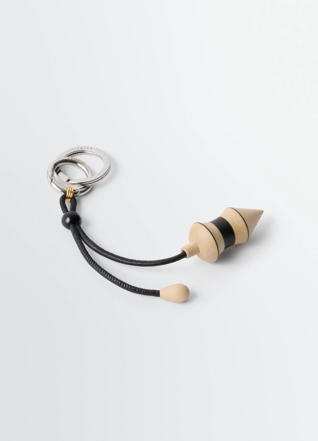 르메르 BLACK STRIPES PENDULUM BAG CHARM IN WOOD WITH CORD 상품 이미지 3