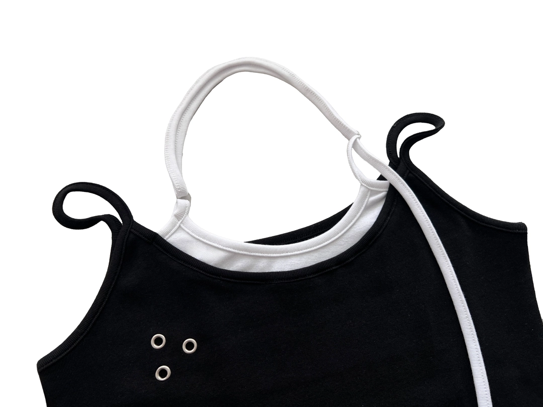 이네기 Buckle Strap Layered Sleeveless (black) 상품 이미지 1