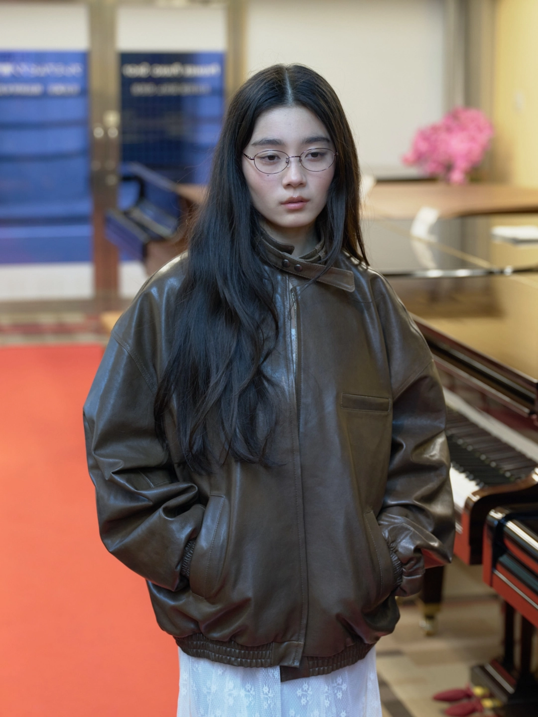 캐롤쇼페 BROWN LEATHER JUMPER 상품 이미지 2