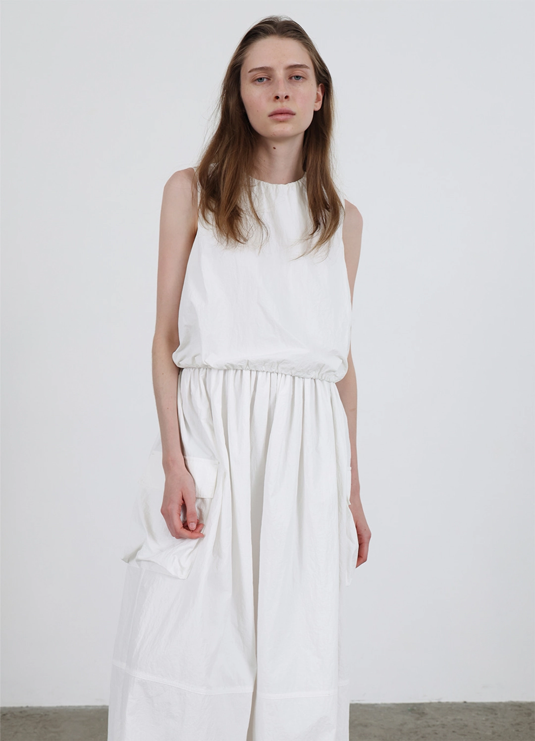 르바 Cargo Layered String Dress - White 상품 이미지 2