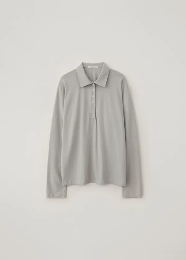 Rise collar button top (dew sage)