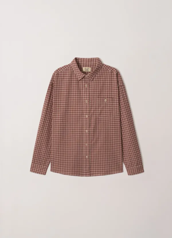 Organic Cotton Check Shirt (Red) Fabric from Japan