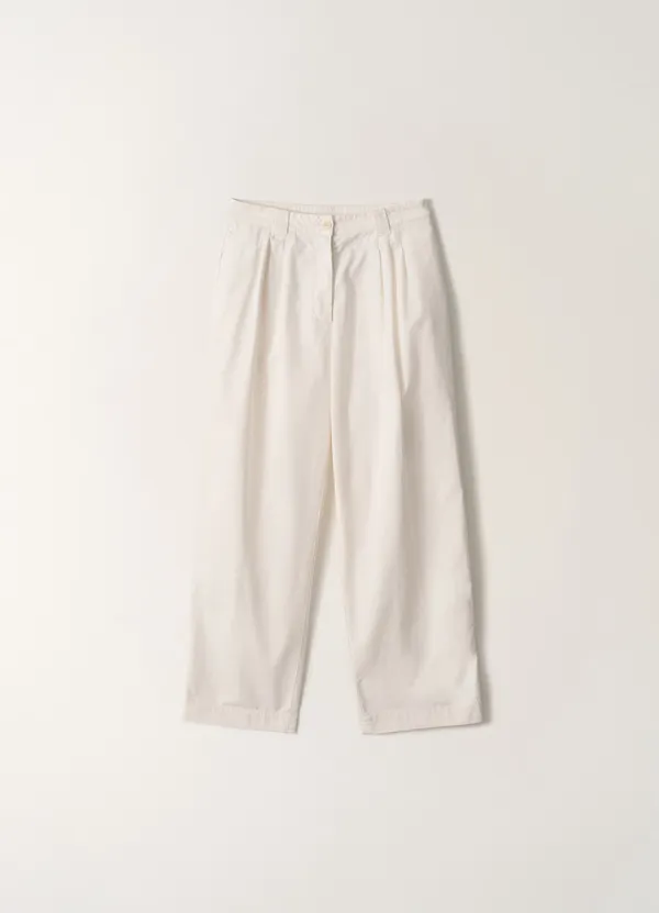 3RD/ Lena 3-tuck pants (White)