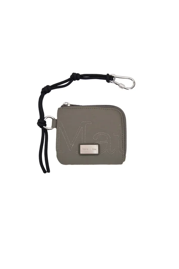LOGO STITCH SPORTY WALLET IN KHAKI