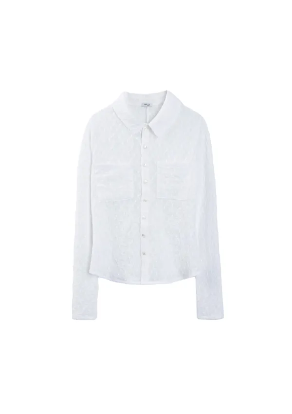 Mused Fitted Jersey Shirts - White