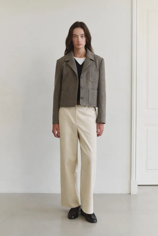 Soft Corduroy Pants (Cream)