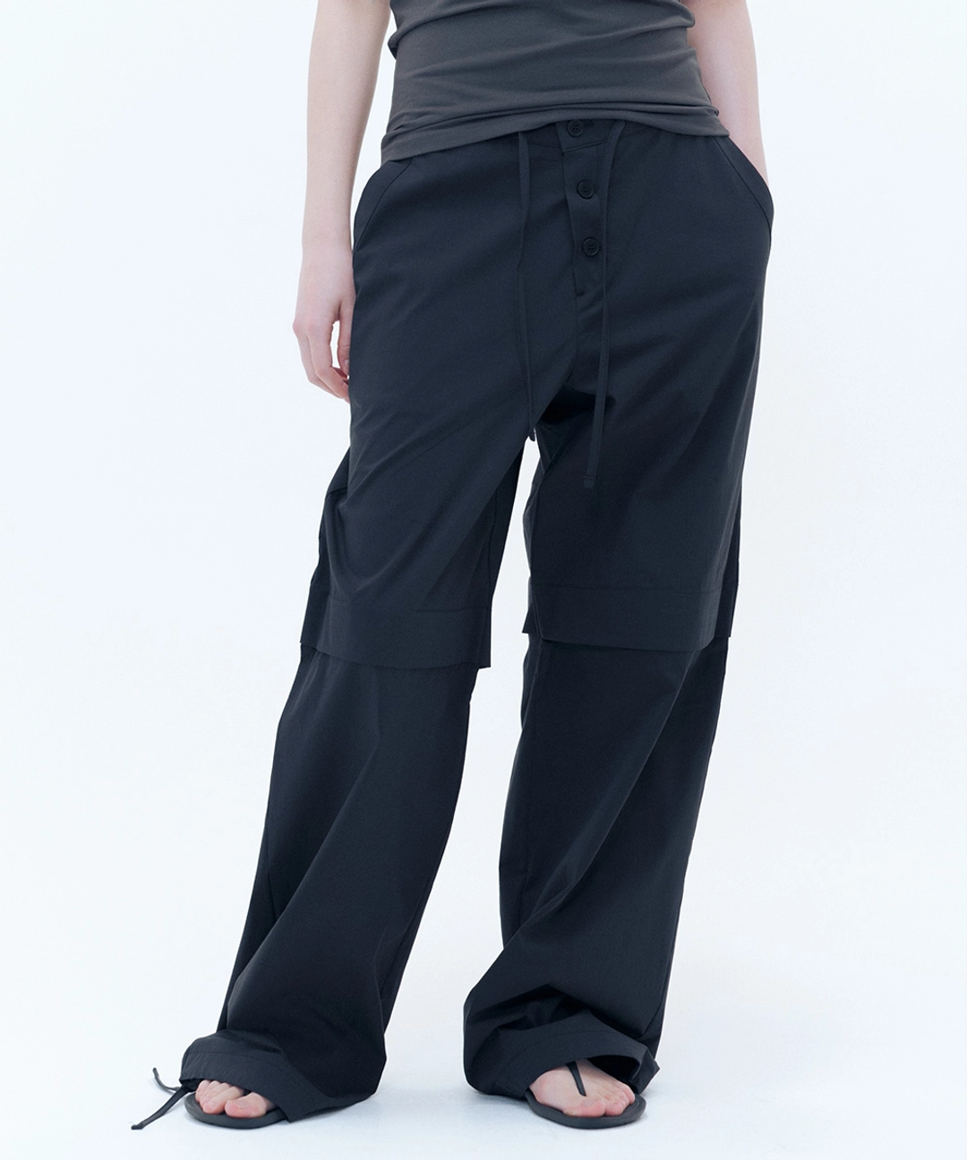 미세키서울 True relax pants BLACK 상품 이미지 2