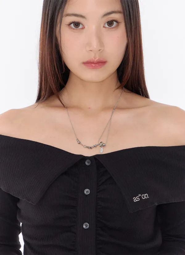 CLAIR LAYERED NECKLACE / SILVER