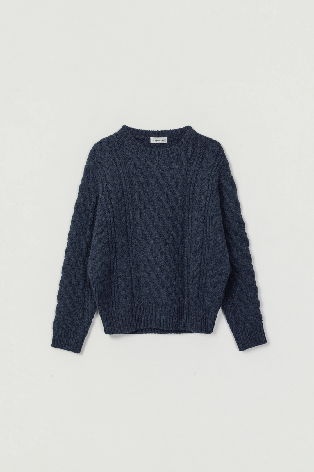 세이지먼트 SKOVA ROUND NECK CABLE WOOL KNIT_BLUE 상품 이미지 3