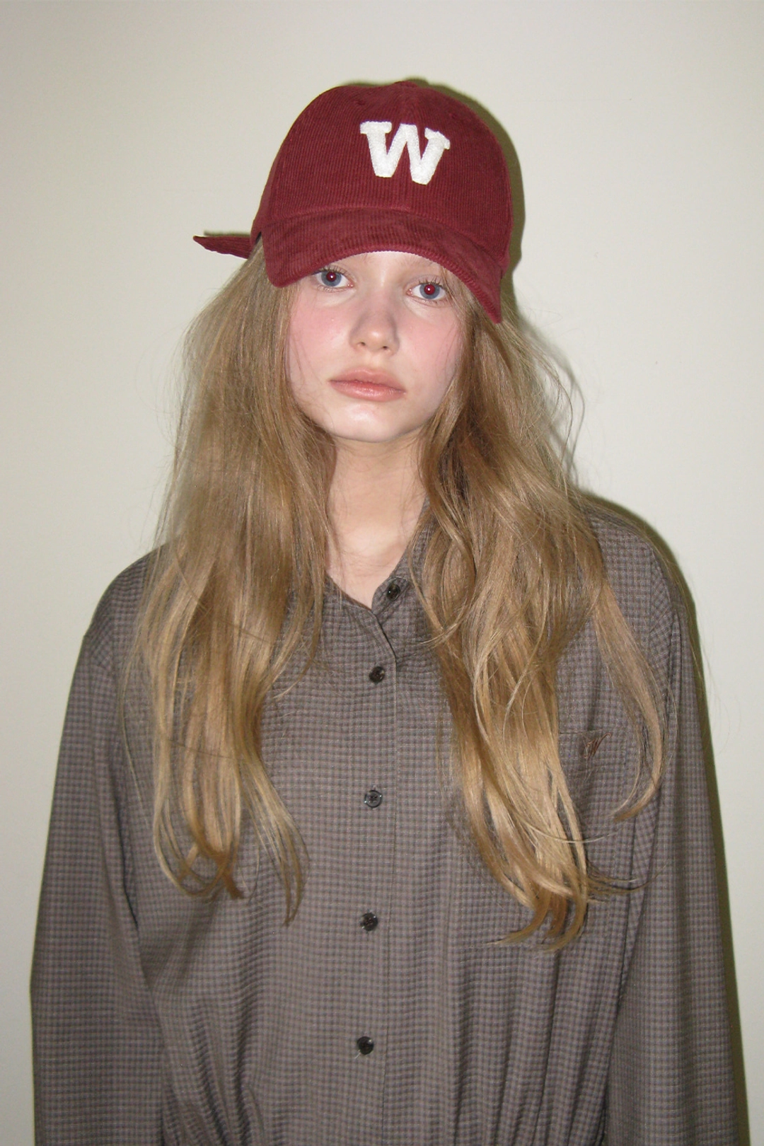 위드아웃썸머 W corduroy cap_burgundy 상품 이미지 2
