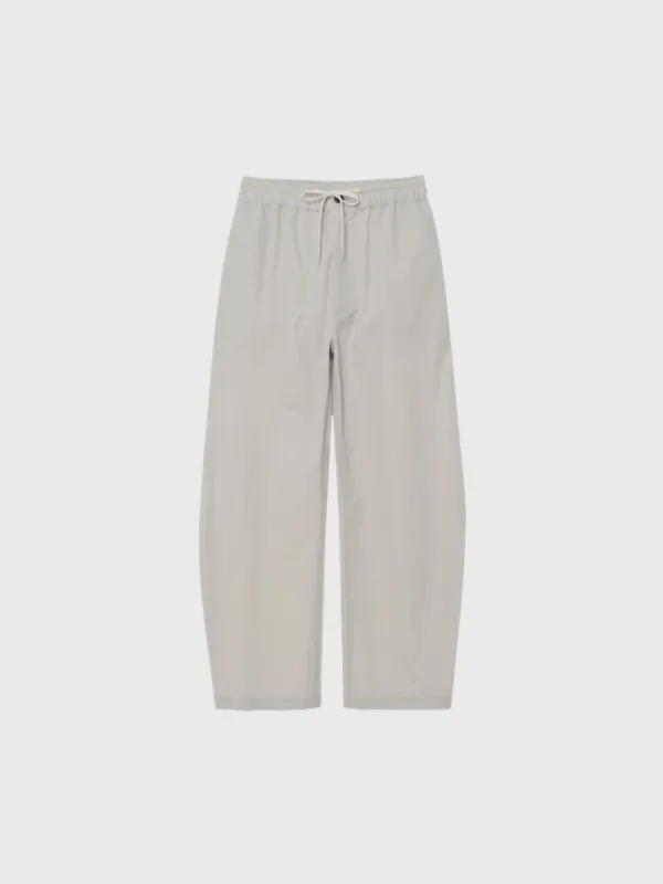 Cotton curve banding pants (light gray / dark gray)
