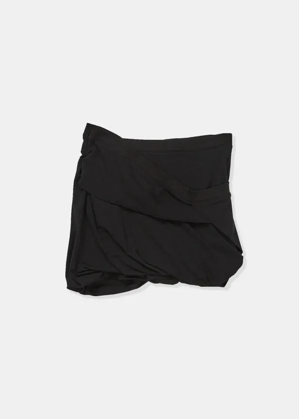 [2nd REORDER] TWISTED MINI VOLUME SKIRT (BLACK)