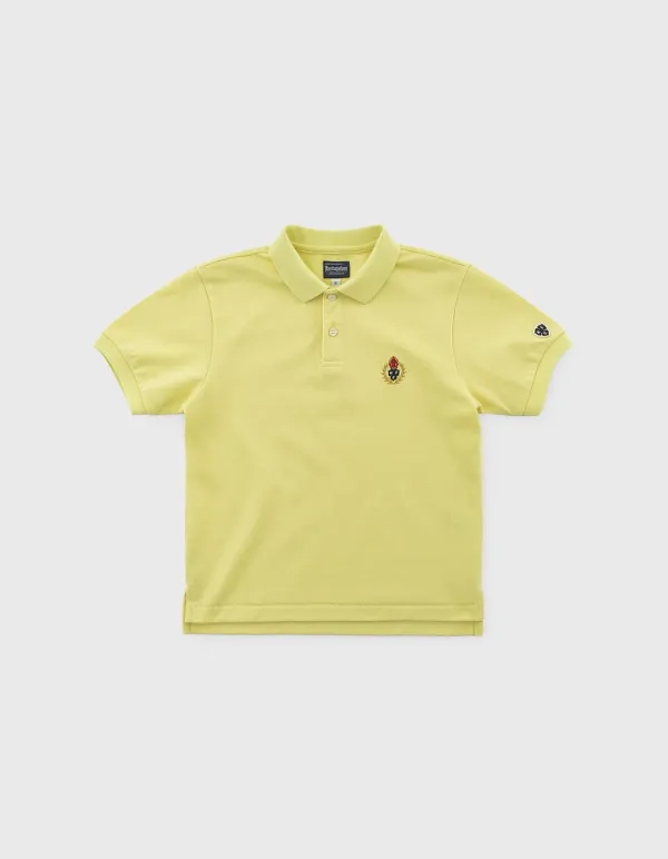 CHILDREN CREST PIQUE SHIRT / L.Yellow