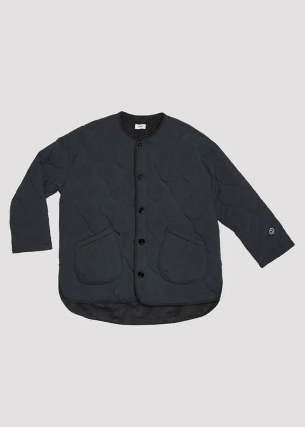 QUILTED JUMPER LOVE CHARCOAL