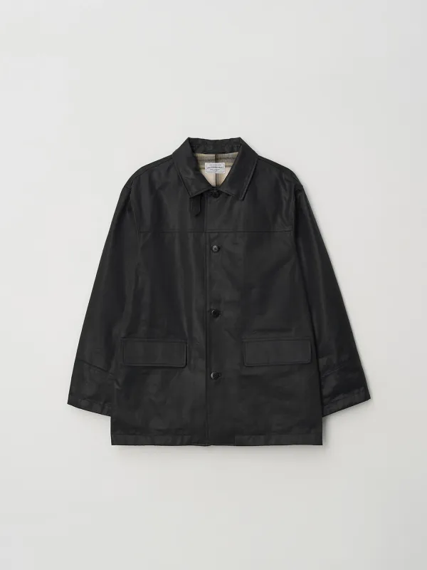 [10/20 예약배송] Leathery car jacket_Black