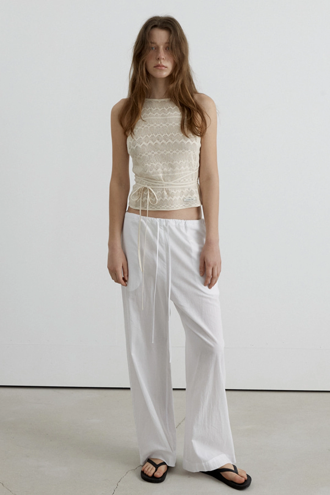 오버듀플레어 COTTON SHEER PANTS_WHITE 상품 이미지 2