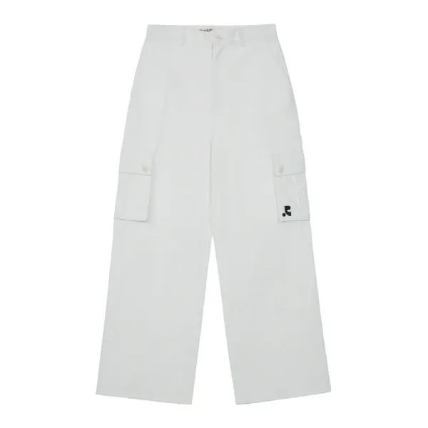 COTTON CARGO PANTS - WHITE