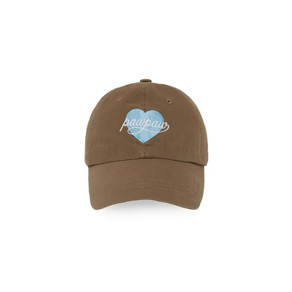 Heart Embroidered Ball Cap (squirrel brown)