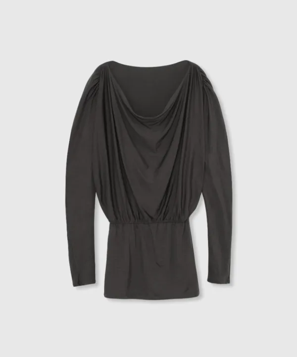 Tender back dress (Charcoal)
