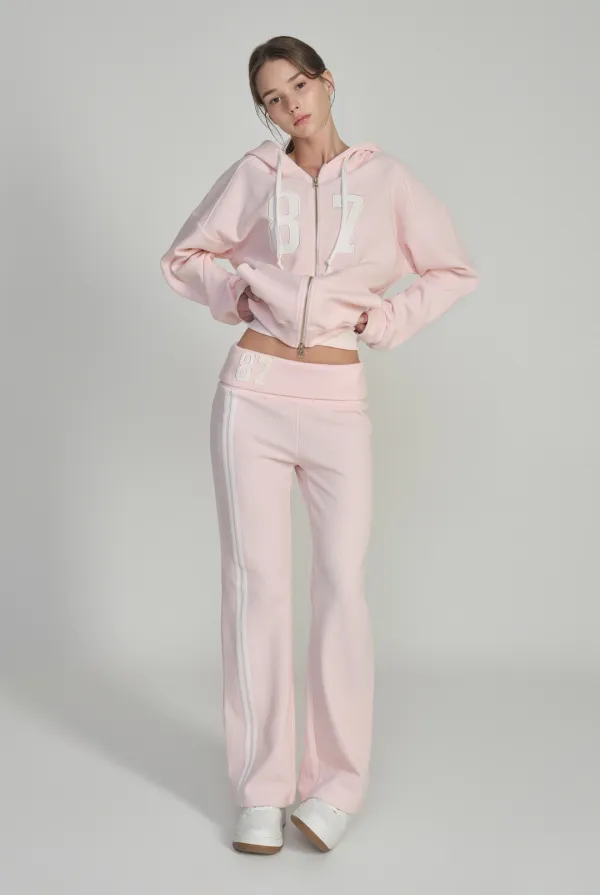 87 Waffle track pants, Pink